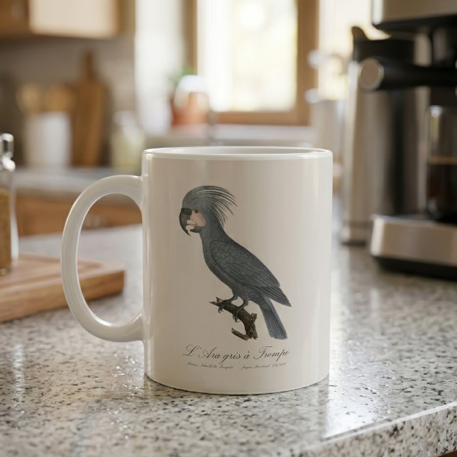 Mug Palmiste noir, Probosciger aterrimus (Great Black Palm Cockatoo, Probosciger aterrimus. Coffee Mug)