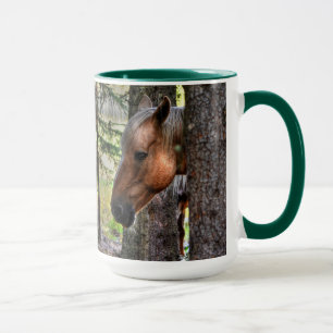 Mug Palomino Peinture Stallion & Forêt Equine Photo