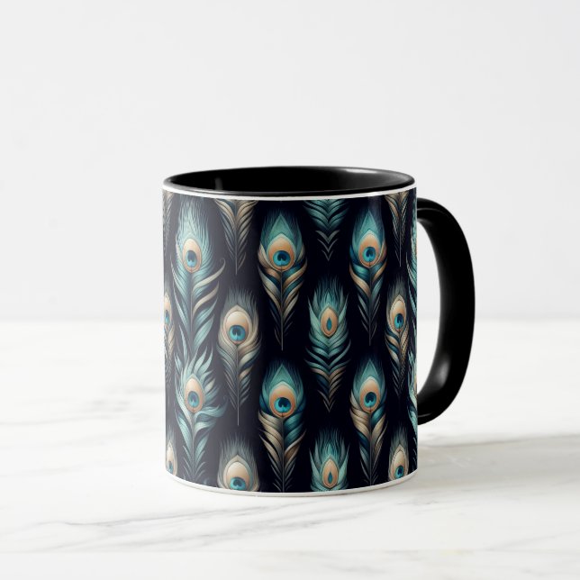 Mug Panache de paon (Devant droit)