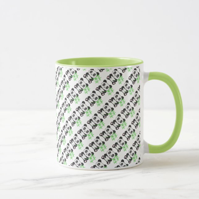 Mug Panda à points croisés drôle (Droite)