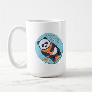 Mug panda adorable a besoin d'un appel matinal
