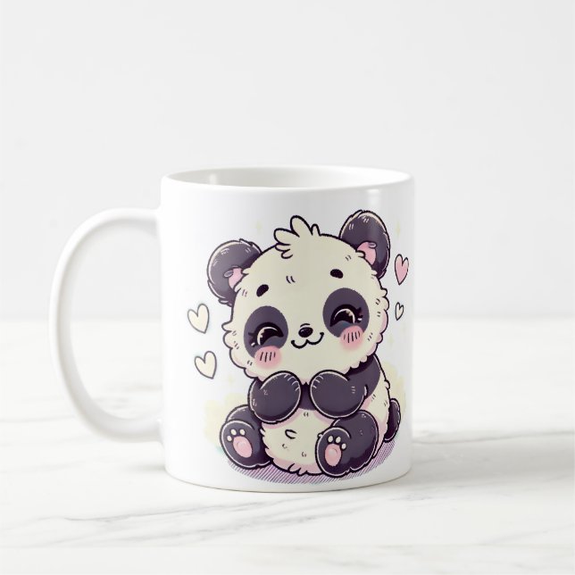 Mug Panda adorable avec sérénité douce (Gauche)