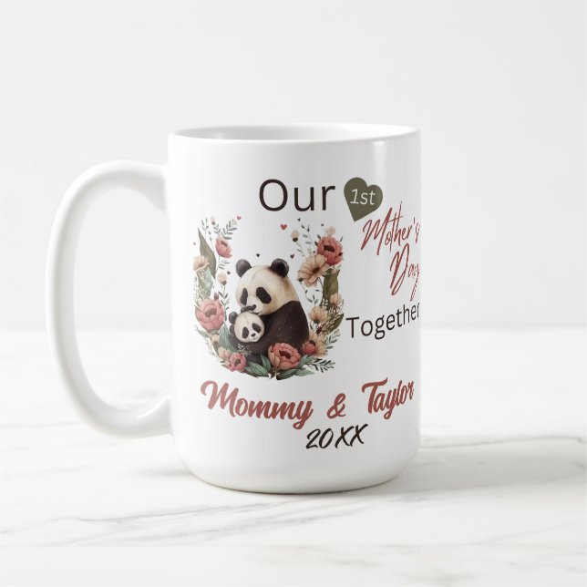 Mug Panda and Cub, Notre Fête des Mères de première an (Gauche)