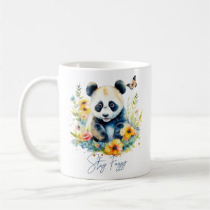 Mug Panda aquarelle, reste flou