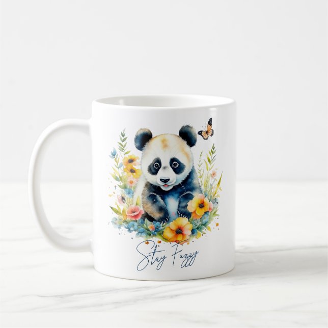 Mug Panda aquarelle, reste flou (Gauche)