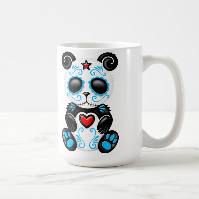 Mug Panda bleu de sucre de zombi (Droite)
