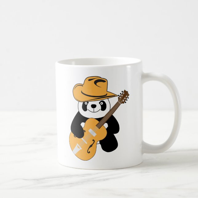 Mug Panda drôle avec guitare (Droite)