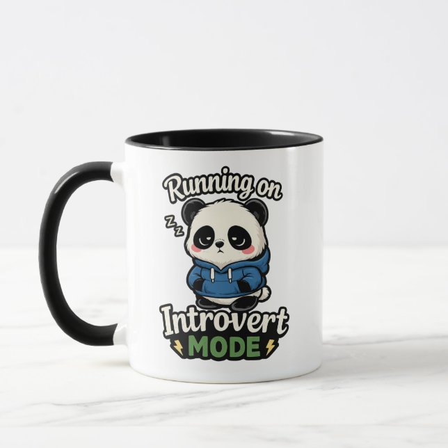 Mug Panda en mode introverti en marche (Gauche)