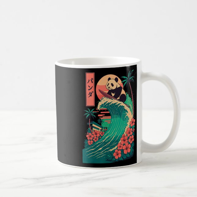 Mug Panda faisant du surf japonais _2  (Droite)