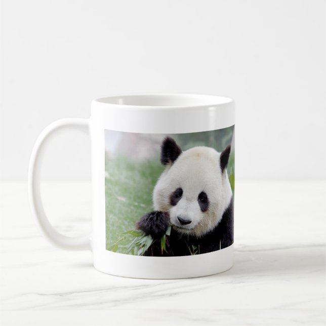 Mug Panda géant de la photo de grenouilles. Panda. (Gauche)
