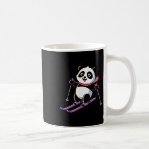 Mug Panda intelligent jouant au ski drôle humoristique