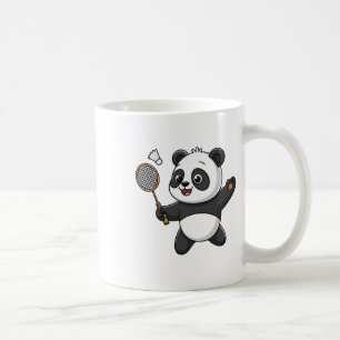 Mug Panda Intelligent Jouer Badminton Drôle Humoristiq