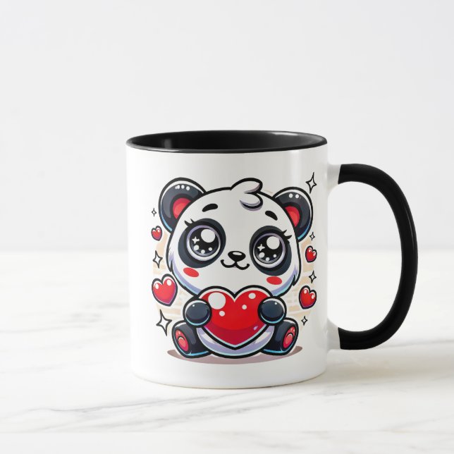 Mug Panda joli coeur. (Droite)