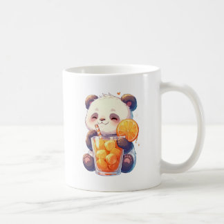 Mug Panda Mignon Buvant du Jus d'Orange | Panda Ka