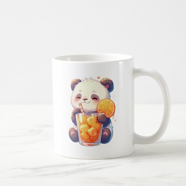 Mug Panda Mignon Buvant du Jus d'Orange | Panda Ka (Droite)