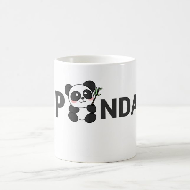 Mug Panda mignon - Mug noir et blanc adorable (Centre)