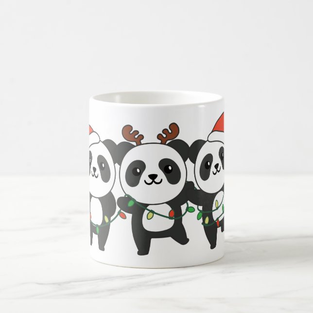 Mug Panda Noël Animaux mignons Pandas Coff (Centre)
