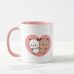 Mug Panda ours couple, Cute bubu et dudu câlins amour