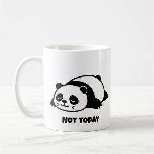 Mug Panda paresseux Pas aujourd'hui Mignon Drôle Humeu