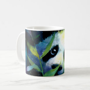 Mug Panda Peeking Bamboo Aquarelle