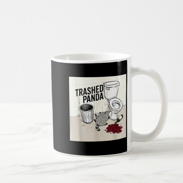 Mug Panda Raton Laveur Démoli Drôle se Soûle  (Droite)