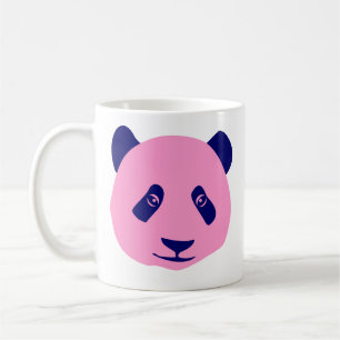 Mug Panda - rose et bleu foncé