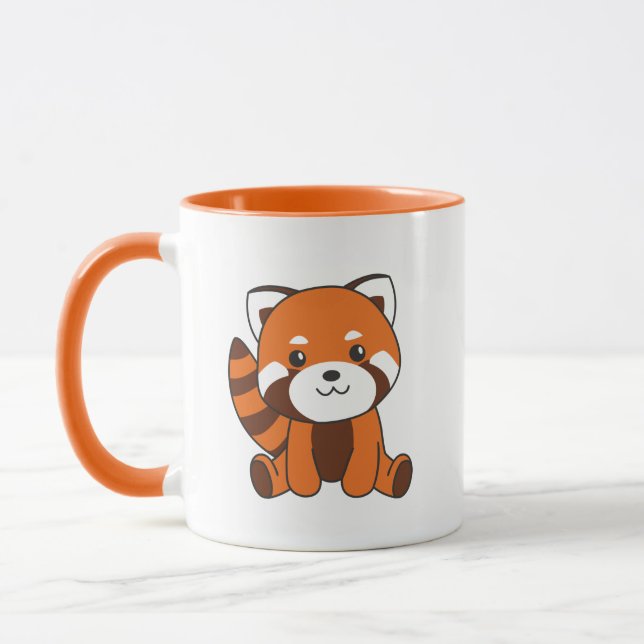 Mug Panda Rouge Cute Animaux Pour Enfants Kawaii (Gauche)