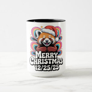 Mug Panda roux Joyeux Noël 12/25/25