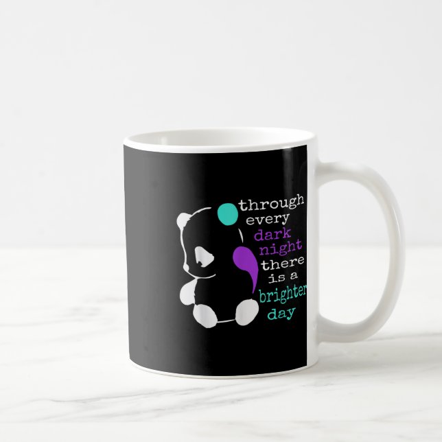 Mug Panda Semicolon Cadeau Prévention Suicide Sensibil (Droite)