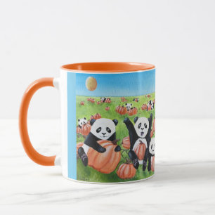 Mug Pandas et Citrouilles tombent