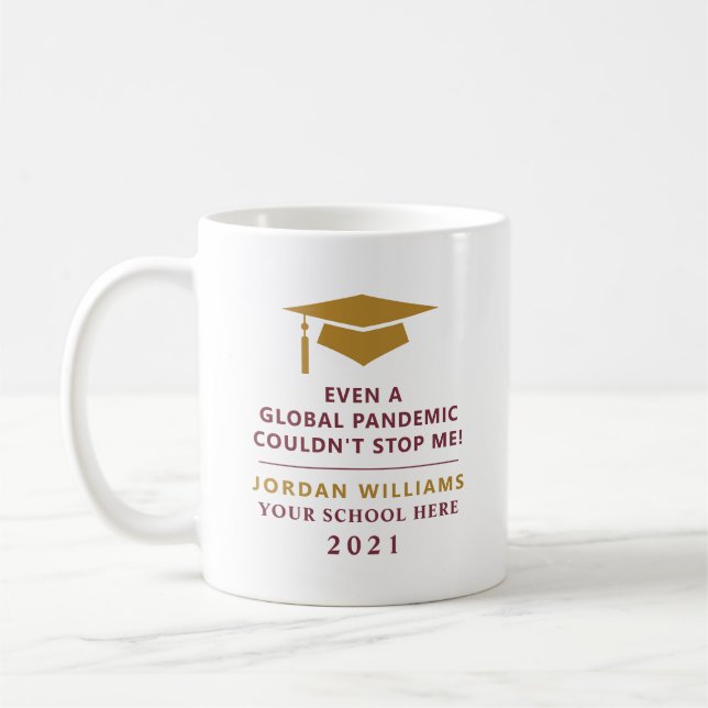 Mug Pandémie personnalisée - Classe supérieure de 2021 (Gauche)