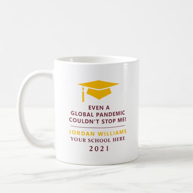 Mug Pandémie personnalisée - Classe supérieure de 2021 (Gauche)