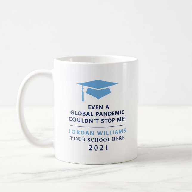 Mug Pandémie personnalisée - Graduate Class of 2022 Mu (Gauche)