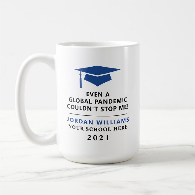 Mug Pandémie personnalisée - Graduate Class of 2022 Mu (Gauche)