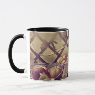 Mug Panier d'automne de fruits de pomme aquarelle vint