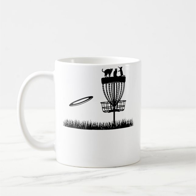 Mug Panier de Disc Golf avec des Chats - Disc Golfeur  (Gauche)