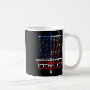Mug Panier de golf à disque drapeau américain cool - Q