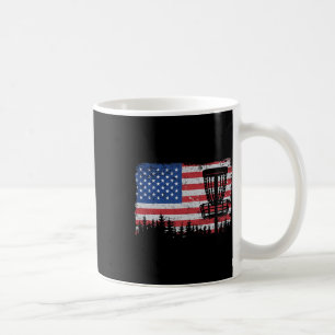 Mug Panier de golf à disque vintage drapeau américain