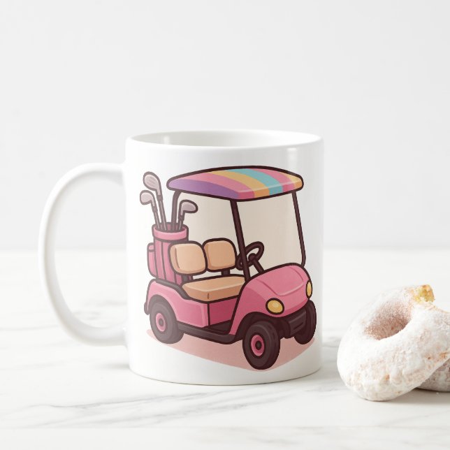 Mug Panier de golf rose (Avec donut)