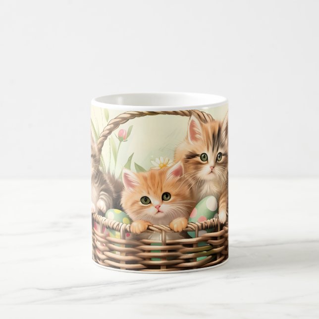 Mug Panier de Pâques de Chatte-Printemps (Centre)