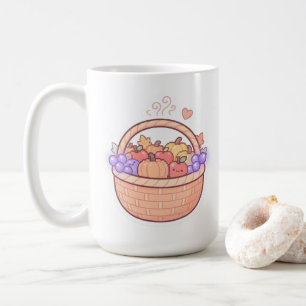 Mug panier de récolte de pixels Kawaii