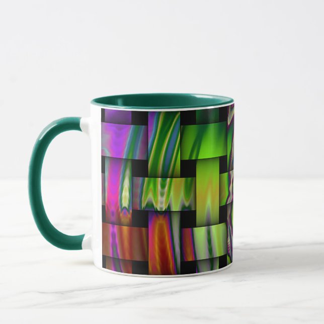 Mug Panier psychédélique Tissu en céramique (Gauche)