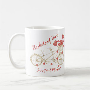 Mug Paniers d'amour Noms Vintages de bicyclettes de de
