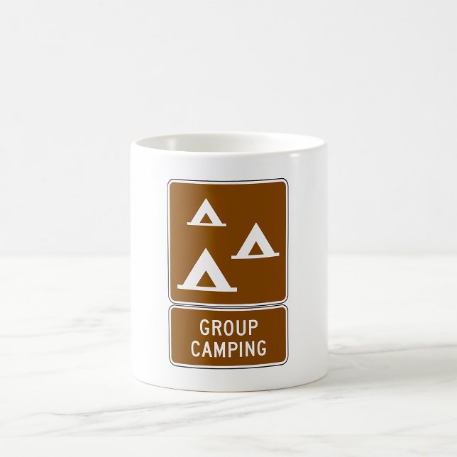 Mug Panneau Camping de groupe (Créateur téléchargé)