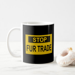 Mug Panneau commercial Stop Fur jaune