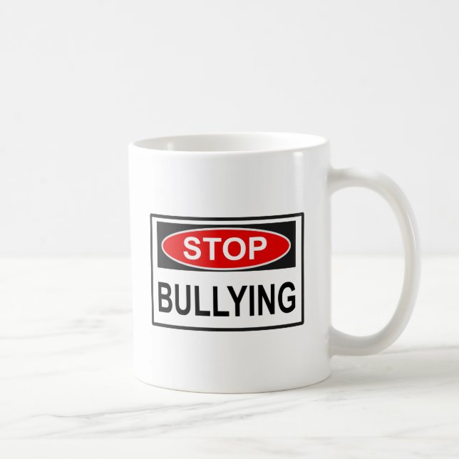 Mug Panneau d'arrêt d'intimidation rouge (Droite)