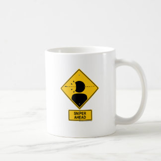 Mug Panneau d'avertissement de tireur isolé en avant