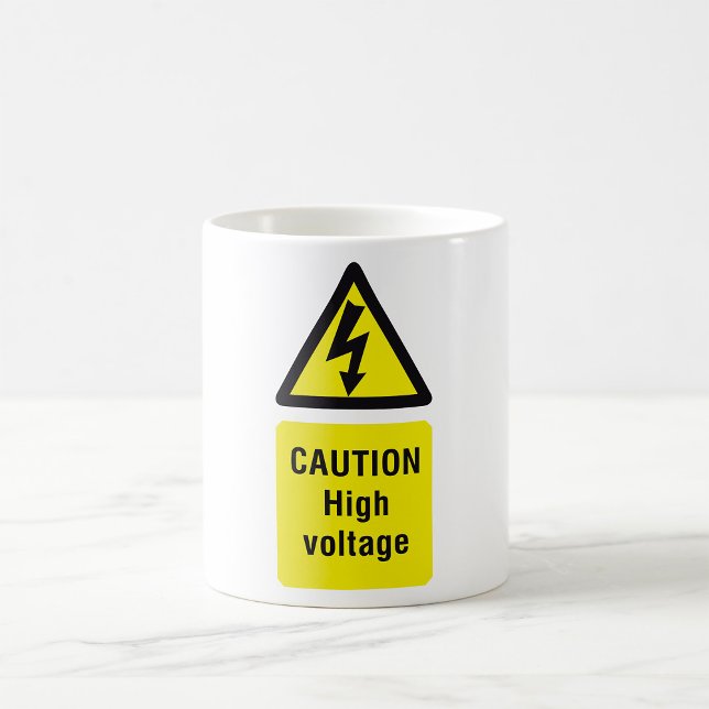 Mug Panneau d'avertissement haute tension (Créateur téléchargé)