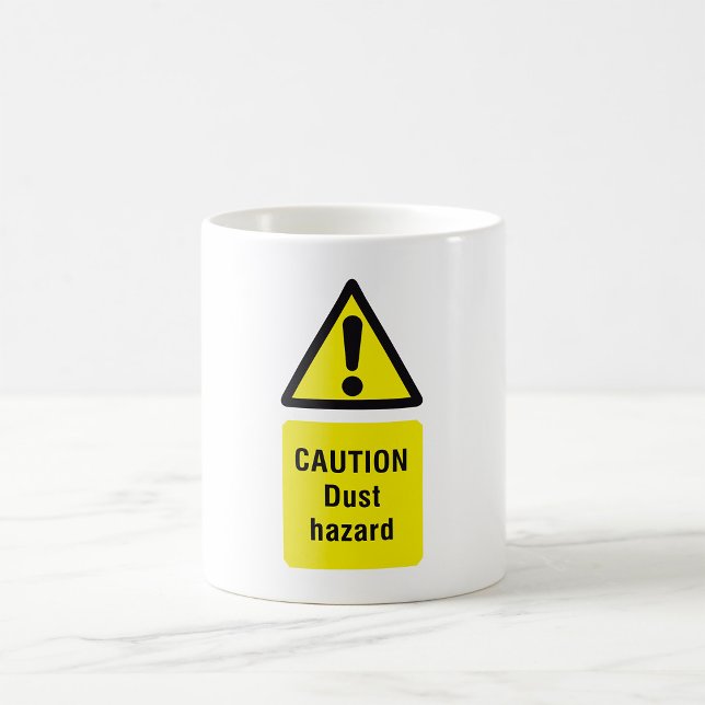 Mug Panneau d'avertissement Risque de poussière (Créateur téléchargé)