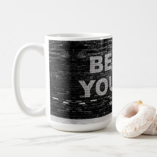 Mug Panneau de couleurs de fierté arc-en-ciel urbain S (Avec donut)